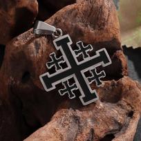 Accessories Religious Jewelry Men's Cross Pendant Necklace 60CM(Necklace Long) brown