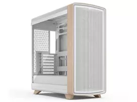 Fractal Design Summit Chalk White TG Clear Tint Mid-Tower korpusas su natūralaus ąžuolo priekine panele