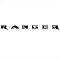 RGFU9 For Ford Ranger Raptor XLT T6 Tremor Car Rear Trunk Door Sticker Pickup Tailgate Letter Graphics Decoration Exterior Accessories white