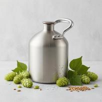 Large Stainless Steel Jug Brushed Finish FoodGrade Kitchen Storage 2 Liter 2 Liter gray