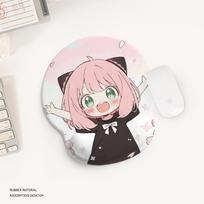 Super Popular Anime Mouse Pad Wrist Rest - Cute and Soft Office Support for Girls white