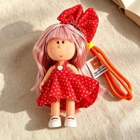 14cm miela bulvių lėlės pakabukas - išskirtinis kuprinės aksesuaras ir gimtadienio dovana 14cm Potato Doll beige