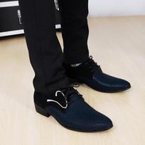 Big size fashion Mens brogue shoes wedding Business dress Nightclubs oxfords Breathable Working lace up shoes  new 35 black