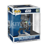FUNKO POP! Rides DLX: Star Wars: Mandalorian & Grogu - The Mandalorian w/Grogu in Imperial Remnant AT-RT