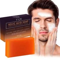 Turmeric Kojic Acid Soap Massage Soap Handmade Soap for Face and Bath for Deep Cleansing Exfoliation Body Moisturizing 1PC black