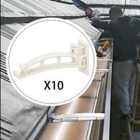 10 lietvamzdžio laikiklių su sustiprintais PVC tvirtinimais, lengvas montavimas lauko renovacijai 20pcs