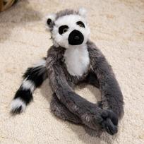 Simulation Grey Cute Lemur Animal Children Plush Toy Stuffed Gift 50cm 0.15kg gray