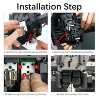 Right Hotend Heating Assembly Fit for Bambu Lab A1 A1 Mini H2D 3D Printer Metal Zirconia Ceramic Base 2300℃ High Temperature Proof with Screws gray