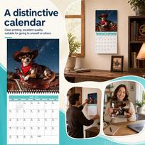 2027 Chihuahua Dog Calendar with Western Theme One Size ruda
