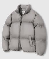 Lemain Second Essential 2-Way Oversized Puffer Short Padded Jacket [Grey] Black/S gray