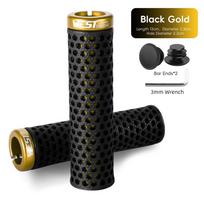 3D Printed MTB Bike Grips Shock Absorption Integrated Handlebar Honeycomb Breathable Bike Bar Cover Cycling Parts black