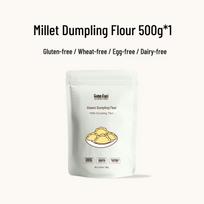 Gluten-Free Millet Dumpling Flour for Babies - No Wheat, Egg, or Milk, Ideal for Noodles, Dumplings, and Buns. white