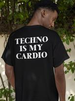 Unisexs Techno Is My Cardio Letter Graphic Print T Shirt Cotton Tee Women Oversize Summer Novelty Streetwear Casual Trendy ONeck 4XL brown