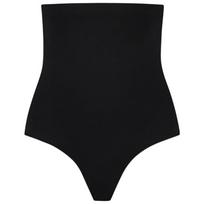 BYE-BRA - SOFT TOUCH SEAMLESS HIGH WAIST THONG BLACK SIZE XL