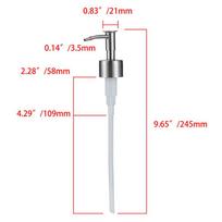 1pc Metal Head Bathroom Liquid Soap Dispenser Toilet Hand Replacement Lotion Shampoo Replacement Pump with Tube for Bathroom white