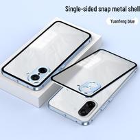 Cross-border Compatible OnePlus Nord CE 5 Pop-Up Phone Case and Nord 5 Racing Edition Metal Protective Back Panel Pop-up Design + Metal Frame white