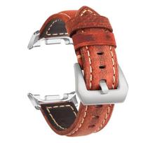 Leather Strap For Samsung Galaxy Watch 8 44mm 40mm No Gap Replacement Band Galaxy Watch 8/8 Classic 46mm Bracelet Accessories Galaxy Watch 8 40mm tamsiai raudona spalva