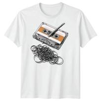 Kasetinės juostos Retro muzika Vyriški marškinėliai 80-ųjų nostalgija S gray