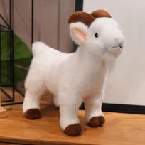 New Goat Plush Toys White Black Sheep Doll Simulation Goat Plushie Toys Stuffed Animals Sheep Doll Home Decor Kids Toys 30cm balta
