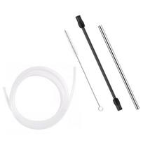 Milk Tube Replacement Flexible Coffee Machine Hose for Automatic Coffee Makers Featuring Stainless Steel and Silicone 1 white