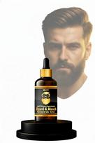 QUAT barzdos ir ūsų augimo aliejus, 100% natūralūs ingredientai, 30 ml, gintaro spalvos lašintuvas buteliuke veido plaukų augimui beige
