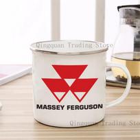 Massey Ferguson Emaliuotas puodelis Kavos puodelis 11oz Keraminis kavos arbatos kakavos puodelis Rankena Arbatos gėrimo puodelis suvenyras Cup red
