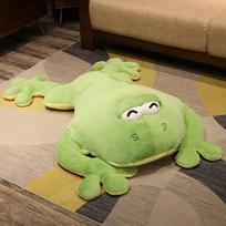 Cute Big Size Frog Plush Toy Stuffed Plushies 60Cm-130Cm Large Size Frog Throw Pillow Cushion Home Decor Kids Toys Birthday Gift 60cm beige