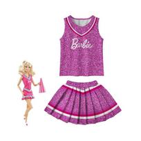 (A, L suaugusiems(165-170 cm ūgio)) Mergaičių ir moterų šokėjos kostiumas Barbie viršūnės klostuotas sijonas uniforminiai komplektai A pink