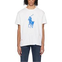 Polo Ralph Lauren Logo Print Crew Neck Straight Fit Short Sleeve T-Shirt Men Tops White 710936387-001 XL white