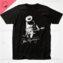 Vyras Moteris Marškinėliai Stevie Ray Vaughan Gitara Bliuzas Rokas SRV Unisex Apvalus Kaklas Madingi Grafiniai Marškinėliai Vyrams Gatvės Apranga#Spalva(2) S juoda
