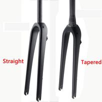 Newest 700C Gravel Road Bike UD Full Carbon Fibre Fork Cyclocross Travel Flat Disc Brake QR Front Fork hard Straight Tapered straight gloss black
