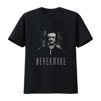 Edgar Allan Poe Nevermore T Shirt Gothic Horror Black for Pastel Goth Lovers Stylish Breathab XXXL black