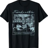 Frankenstein Poster Graphic Officially Licensed T-Shirt L gray
