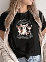 Chihuahua Dog Lover I Googled My Symptoms T-shirt M brown