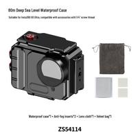 Action Camera GO Ultra Waterproof Metal Case & Buoyancy Kit for Underwater Photography and Diving, Supports Horizontal & Vertical Shooting. black