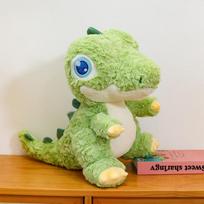 35/45/55Cm Big Eyes Dinosaur Lovely Cartoon Plush Toy Pillow Soft Stuffed Toy Companion Dino Doll Festivals Birthday Gift 35cm beige