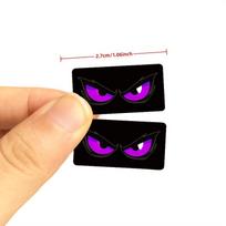 2pcs Purple Monster Eye | Car Decals and Decorative Pieces Suitable for All Vehicles, Made of Vinyl 2pcs black