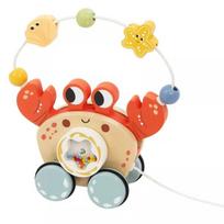 Tooky Toy: Medinis tempiamas krabų formos užsiėmimų žaislas