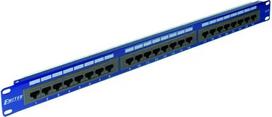 Emiter NET Panel 19", 24xRJ45 UTP cat.6 (1U) with shelf, blue DCN/PPFA-951K-248-C6