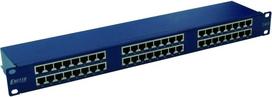 Emiter NET PANEL 19", 48XRJ45 STP CAT.6 (1U) WITH SHELF, BLUE