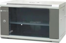 Emiter NET Separate hanging cabinet 19" 6U, sheet metal/glass doors, 600×450×370mm width/depth/height EM/AP6406