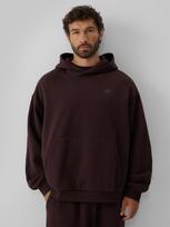 4F Oversize sportinis džemperis su gobtuvu vyrams - rudas M