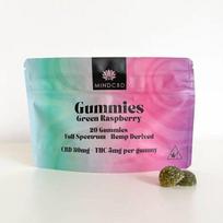 20 Gummies CBD 30mg + THC 5mg (Framboise Verte) 1 sachet