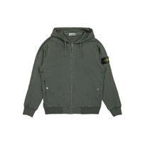 Stone Island Garment Dyed Hoodie Musk Men Tops Green 801563160-V0159 S black