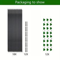 18vnt./30vnt., Šiltnamio lankai Sodo lankai Rėmas StableGardening tunelio atraminis rėmas sodui, ūkiams, žemės ūkiui Green 18pcs juoda