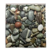 Pebble Printed Shower Curtain Mildew Washable Curtain with Hook Bathroom Decorative Curtain Rocks 3D Shower Curtains 240*180cm W90xH180cm beige