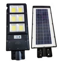 LED lauko šviestuvas-žibintas su saulės baterija ir valdymo pulteliu 200W