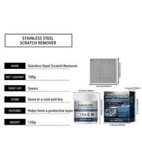 Stainless Steel Cleaner 100g All-Purpose Metal Restorer Polish Sink Cleaner Silver Tarnish Remover for Kitchen Appliance Care A gray