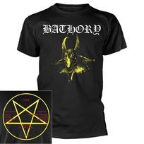 Bathory Goat Yellow Shirt Black Metal Band T-Shirt S black