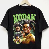 Kodak Black Rap Tee vintage 90s-style hip hop graphic concert t-shirt streetwear 2XL black